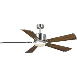 Progress Lighting Glenfalls 56" 5-Blade LED Ceiling Fan - 3000K - 120V - Brushed Nickel