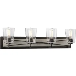 Progress Lighting Briarwood 4-Light Bath Vanity Light - 120V - Graphite