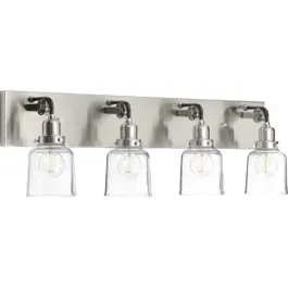 Progress Lighting Rushton 4-Light Bath Vanity Light - 120V - Brushed Nickel