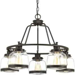 Progress Lighting Judson 26" 5-Light Chandelier - 120V - Antique Bronze
