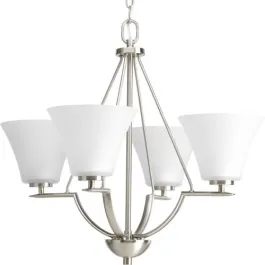 Progress Lighting Bravo 24" 4-Light Chandelier - 120V - Brushed Nickel