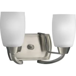 Progress Lighting Wisten 2-Light Bath Vanity Light - 120V - Brushed Nickel