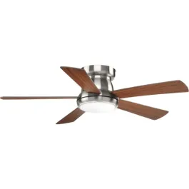 Progress Lighting Vox 52" 5-Blade LED Ceiling Fan - 3000K - 120V - Brushed Nickel