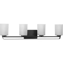 Progress Lighting League 4-Light Bath Vanity Light - 120V - Matte Black