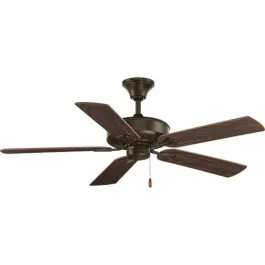 Progress Lighting AirPro 52" 5-Blade Ceiling Fan - Reversible Blades - 120V - Antique Bronze