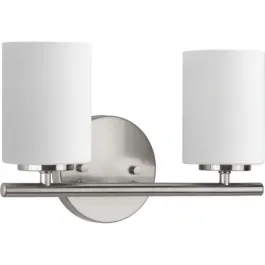 Progress Lighting Replay 2-Light Bath Vanity Light - 120V - Brushed Nickel