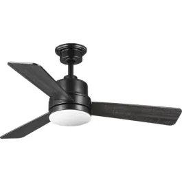 Progress Lighting Trevina II 44" 3-Blade LED Ceiling Fan - Reversible Blades - 3000K - 120V - Black