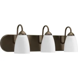 Progress Lighting Gather 3-Light Bath Vanity Light - 120V - Antique Bronze