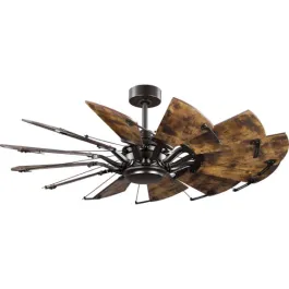 Progress Lighting Springer 52" 12-Blade Windmill Ceiling Fan - 120V - Architectural Bronze