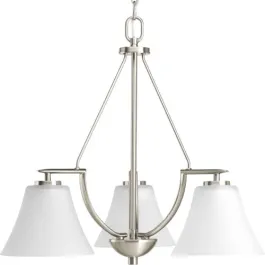 Progress Lighting Bravo 23" 3-Light Chandelier - 120V - Brushed Nickel