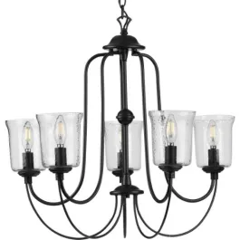 Progress Lighting Bowman 5-Light Chandelier - 120V - Matte Black