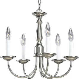Progress Lighting Five Light 18" 5-Light Chandelier - 120V - Brushed Nickel
