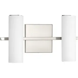 Progress Lighting Colonnade 2-Light LED Bath Vanity Light - 3000K - 120V - Brushed Nickel