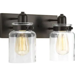 Progress Lighting Calhoun 2-Light Bath Vanity Light - 120V - Antique Bronze