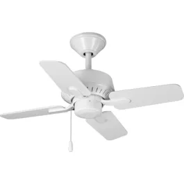 Progress Lighting Drift 32" 4-Blade Ceiling Fan - Reversible Blades - 120V - White