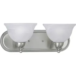 Progress Lighting Avalon 2-Light Bath Vanity Light - 120V - Brushed Nickel