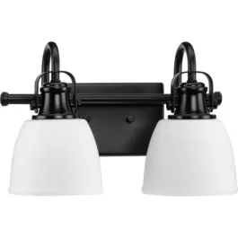Progress Lighting Preston 2-Light Bath Vanity Light - 120V - Matte Black