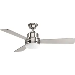 Progress Lighting Trevina II 52" 3-Blade LED Ceiling Fan - 3000K - 120V - Brushed Nickel