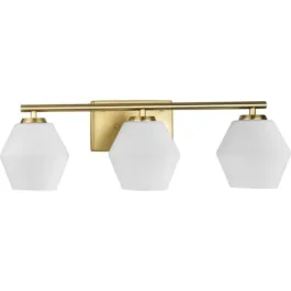 Progress Lighting Copeland 3-Light Bath Vanity Light - 120V - Brushed Gold