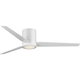 Progress Lighting Braden 56" 3-Blade LED Hugger Ceiling Fan - Reversible Blades - 3000K - 120V - Satin White