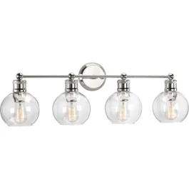 Progress Lighting Hansford 4-Light Bath Vanity Light - 120V - Polished Nickel