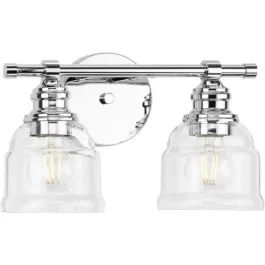 Progress Lighting Ambrose 2-Light Bath Vanity Light - 120V - Polished Chrome