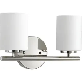 Progress Lighting Replay 2-Light Bath Vanity Light - 120V - Polished Nickel