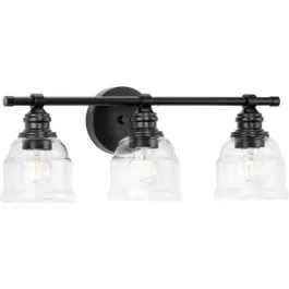 Progress Lighting Ambrose 3-Light Bath Vanity Light - 120V - Matte Black