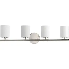 Progress Lighting Replay 4-Light Bath Vanity Light - 120V - Polished Nickel