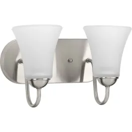 Progress Lighting Classic 2-Light Bath Vanity Light - 120V - Brushed Nickel
