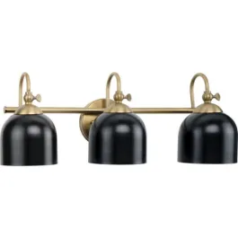 Progress Lighting Dalton 3-Light Bath Vanity Light - 120V - Vintage Brass