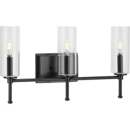 Progress Lighting Elara 3-Light Bath Vanity Light - 120V - Matte Black