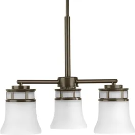 Progress Lighting Cascadia 21" 3-Light Chandelier - 120V - Antique Bronze