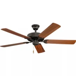 Progress Lighting AirPro 52" 5-Blade Ceiling Fan - Reversible Blades - 120V - Antique Bronze