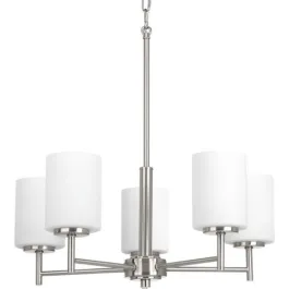Progress Lighting Replay 21" 5-Light Chandelier - 120V - Brushed Nickel