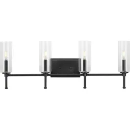 Progress Lighting Elara 4-Light Bath Vanity Light - 120V - Matte Black