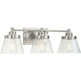Progress Lighting Hinton 3-Light Bath Vanity Light - 120V - Brushed Nickel