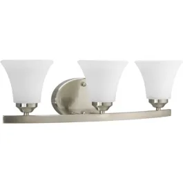 Progress Lighting Adorn 3-Light Bath Vanity Light - 120V - Brushed Nickel