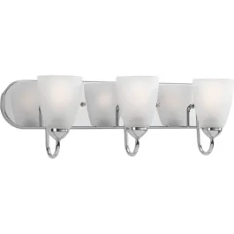 Progress Lighting Gather 3-Light Bath Vanity Light - 120V - Polished Chrome