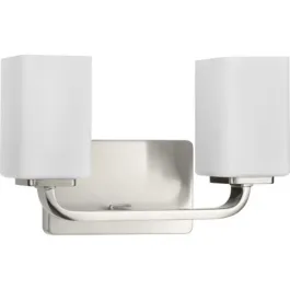 Progress Lighting Cowan 2-Light Bath Vanity Light - 120V - Brushed Nickel