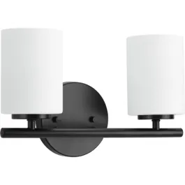Progress Lighting Replay 2-Light Bath Vanity Light - 120V - Textured Black
