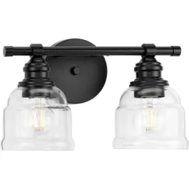 Progress Lighting Ambrose 2-Light Bath Vanity Light - 120V - Matte Black