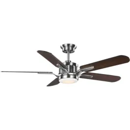Progress Lighting Claret 54" 5-Blade LED Ceiling Fan - Reversible Blades - 3000K - 120V - Brushed Nickel