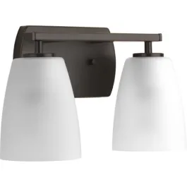 Progress Lighting Leap 2-Light Bath Vanity Light - 120V - Antique Bronze