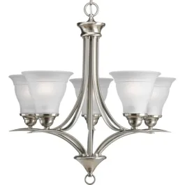 Progress Lighting Trinity 23" 5-Light Chandelier - 120V - Brushed Nickel