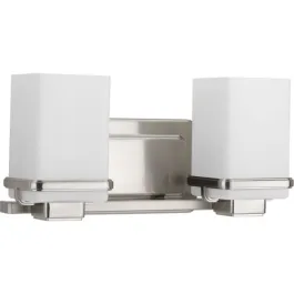 Progress Lighting Metric 2-Light Bath Vanity Light - 120V - Brushed Nickel