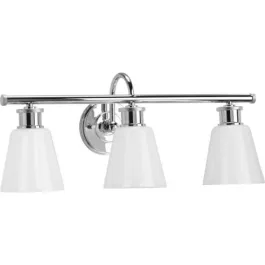 Progress Lighting Ashford 3-Light Bath Vanity Light - 120V - Polished Chrome