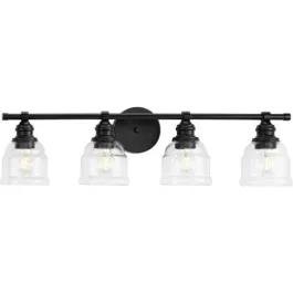Progress Lighting Ambrose 4-Light Bath Vanity Light - 120V - Matte Black