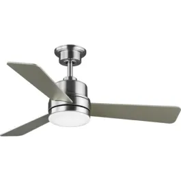 Progress Lighting Trevina II 44" 3-Blade LED Ceiling Fan - 3000K - 120V - Brushed Nickel