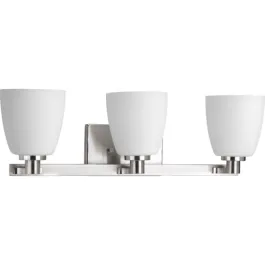 Progress Lighting Fleet 3-Light Bath Vanity Light - 120V - Brushed Nickel